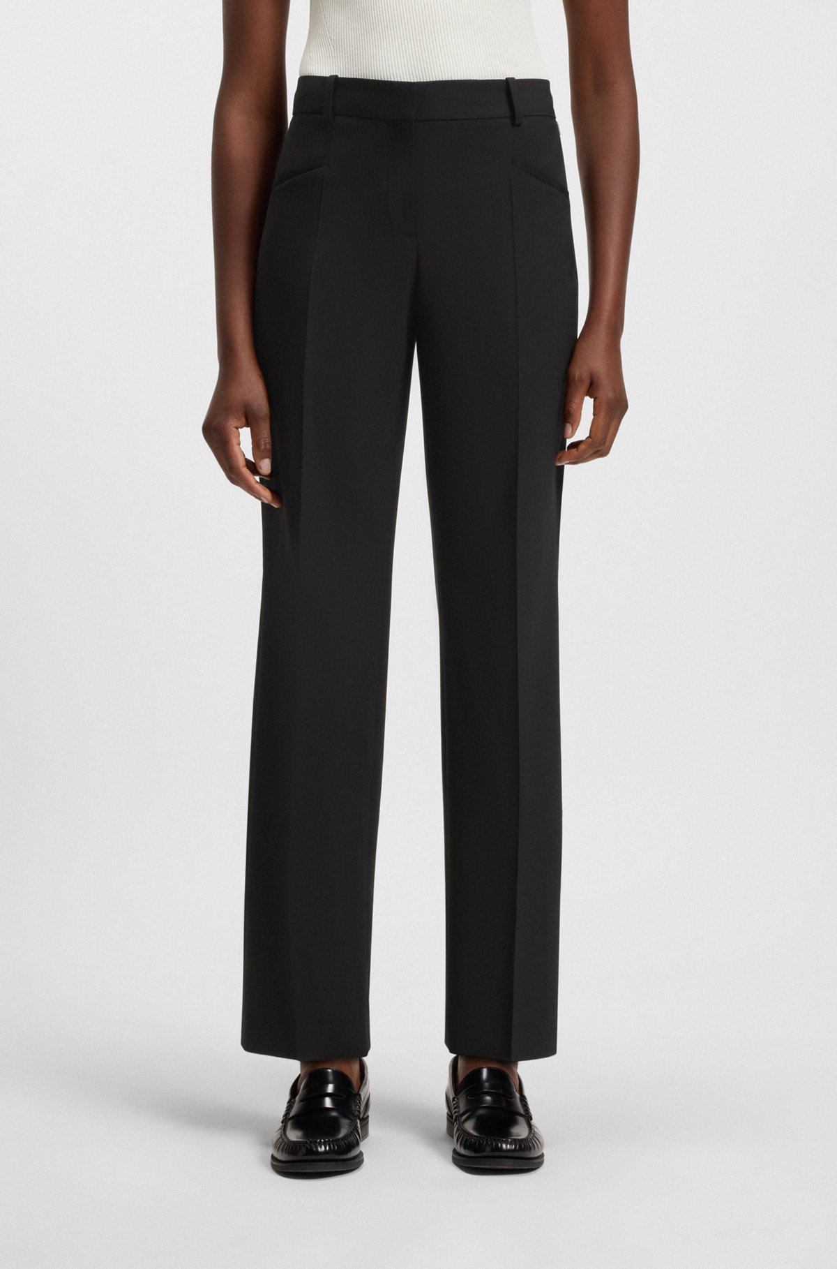 Hugo Boss Tailored Trousers In Black
