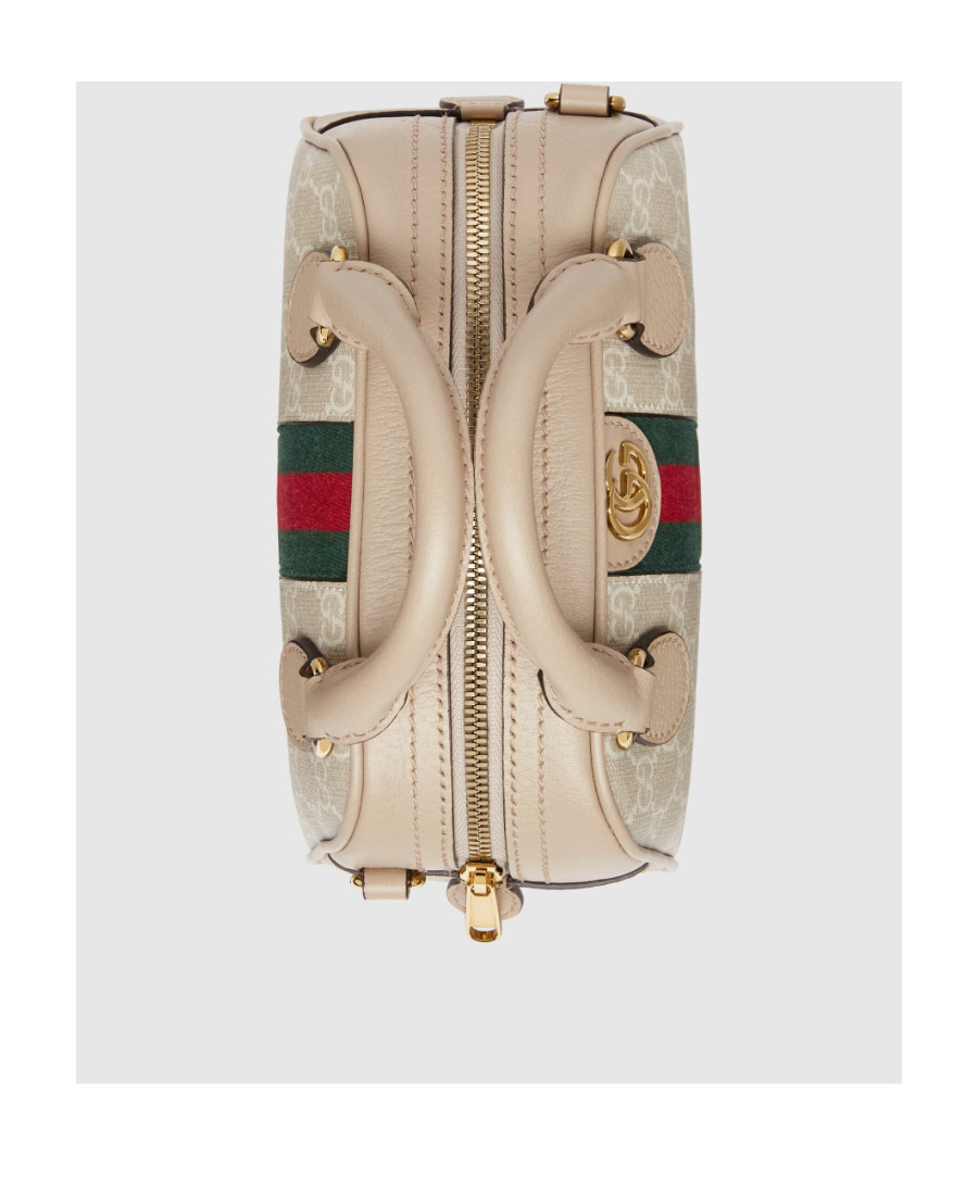 Gucci Mini Ophidia Gg Top-handle Bag In White