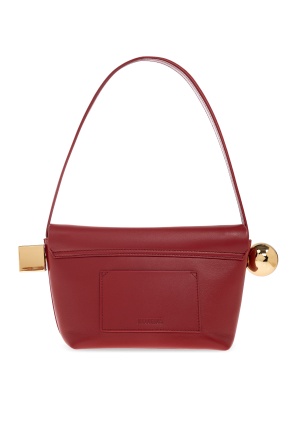 Jacquemus Spherical Embellishment Shoulder Bag With Top Handle In Red