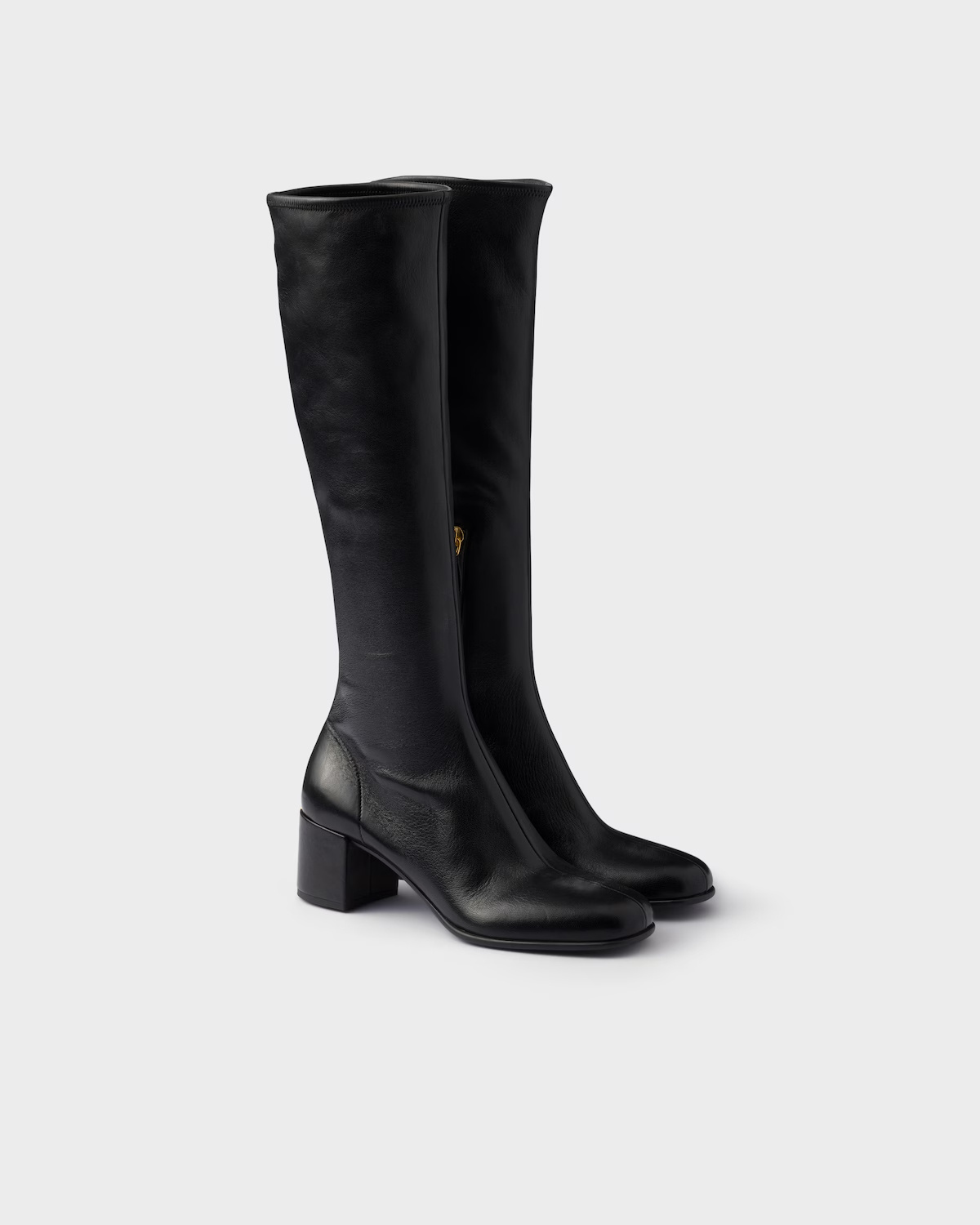 Prada Stretch Nappa Leather Boots In Black