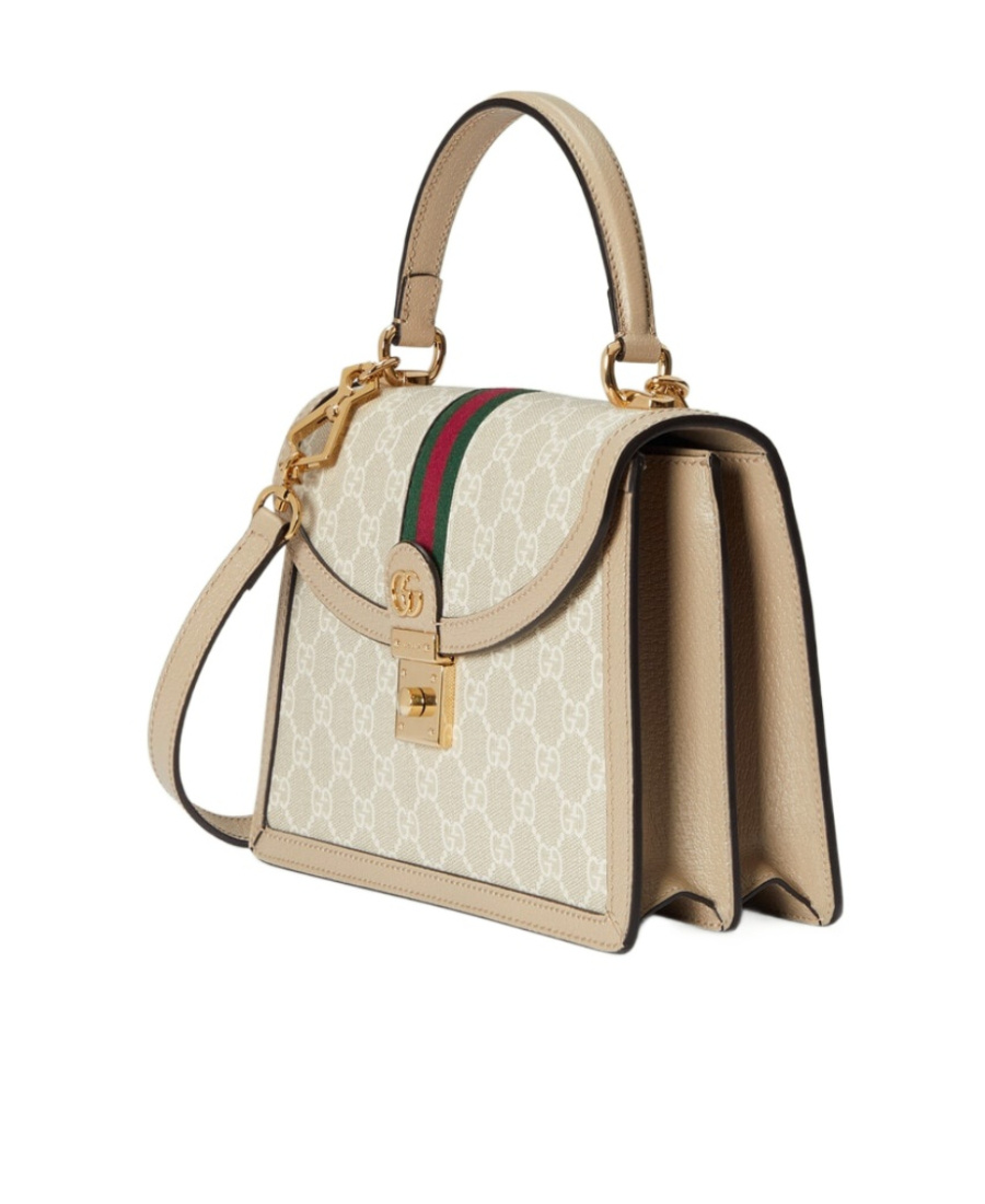 Gucci Logo-plaque Tote Bag In Nude