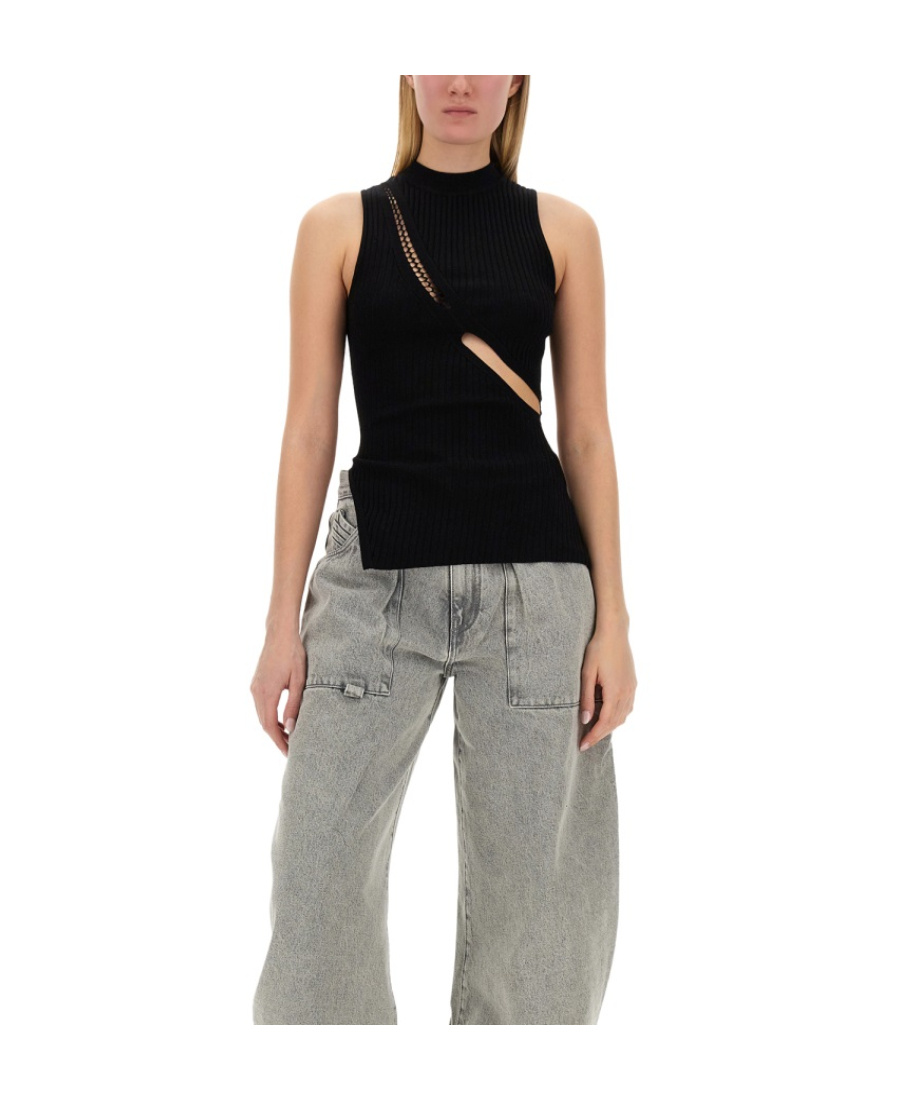 Attico Viscose Top In Black