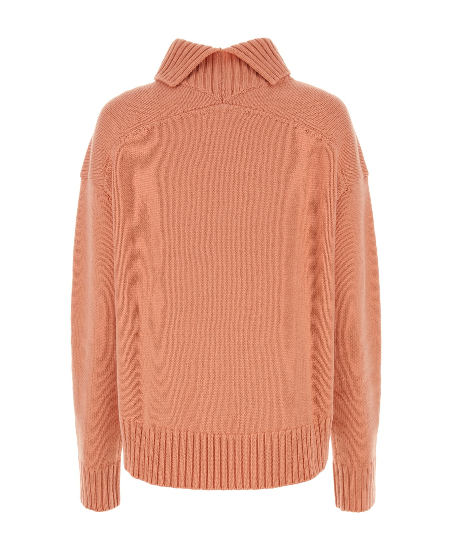 Jil Sander Pink Cashmere Blend Oversize Sweater In Pink