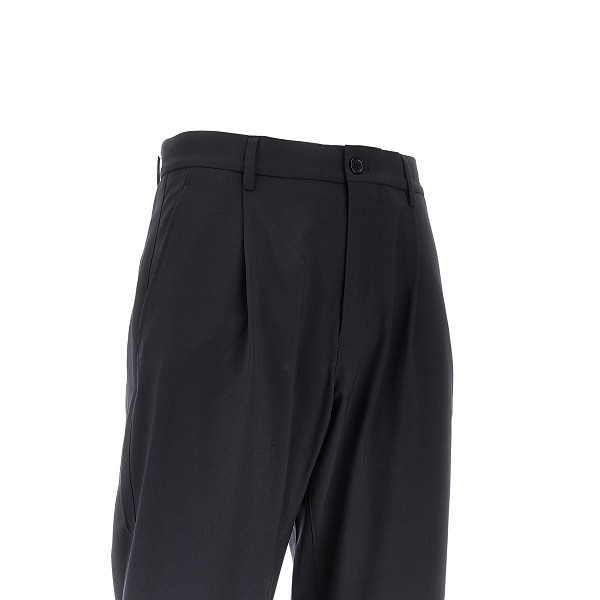 Aspesi Wide-leg Casual Pants In Black