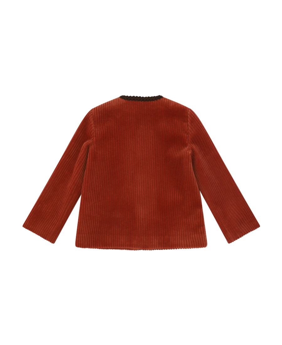 Gucci Logo-patch Corduroy Cotton Blazer In Red