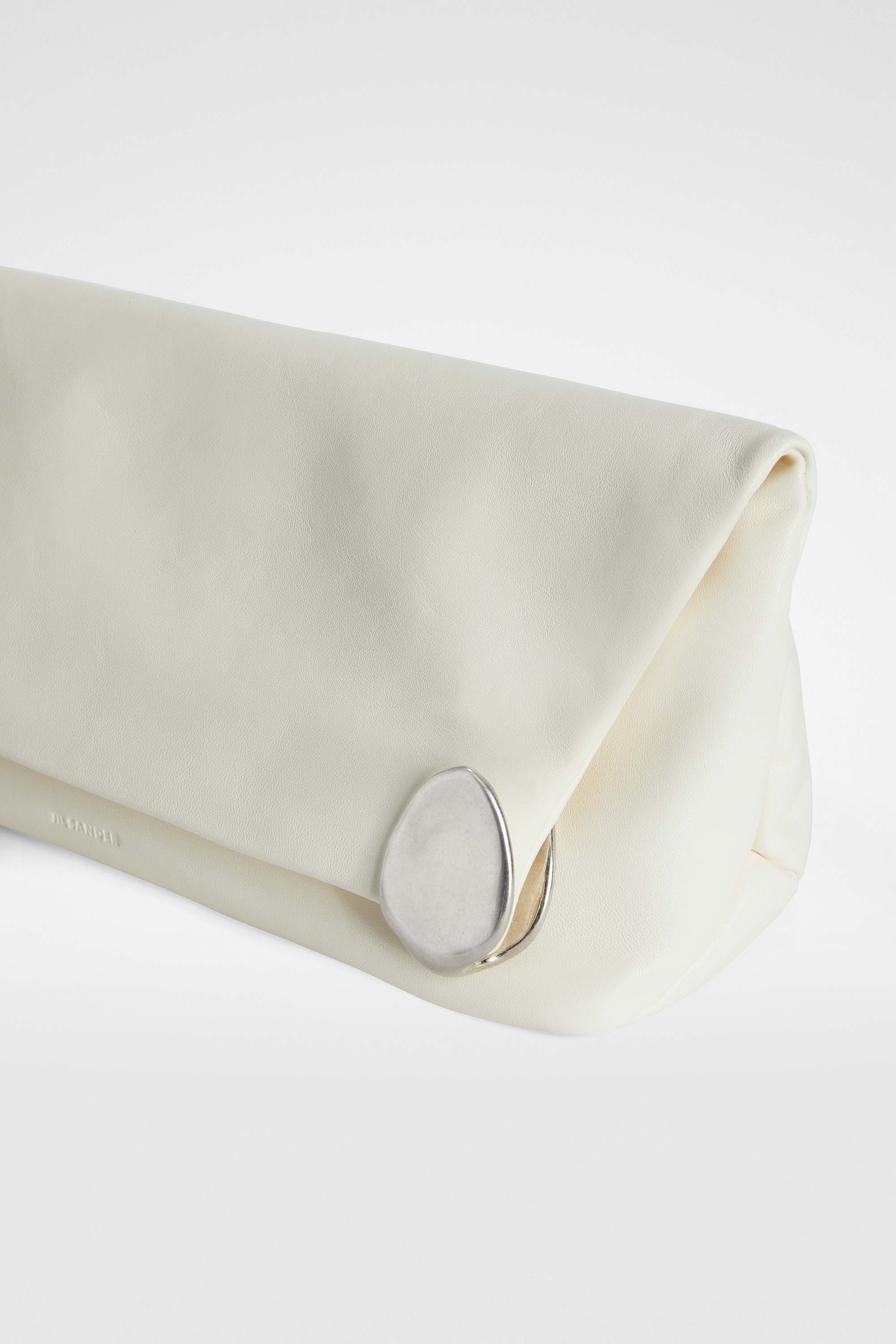 Jil Sander Gemstone-embellished Zipped Clutch Bag In White