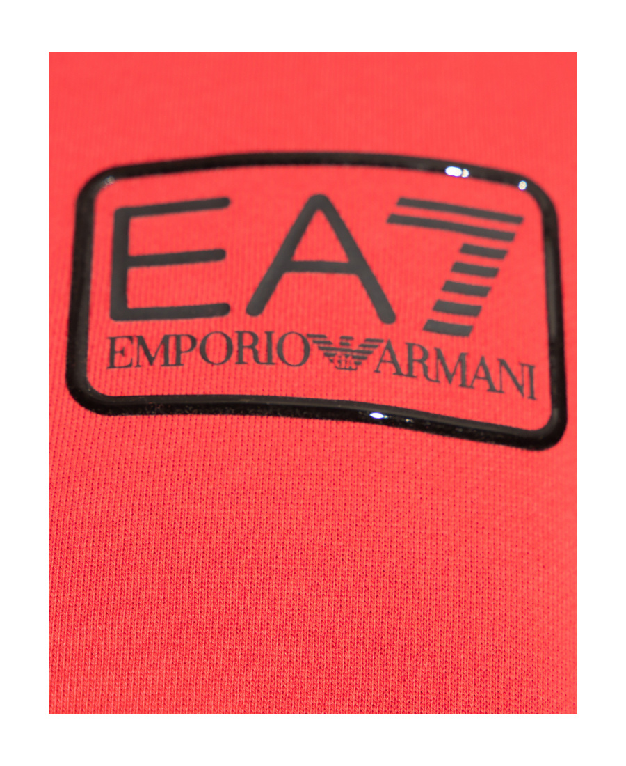 Ea7 Logo-patch Zip-up Cardigan In Red