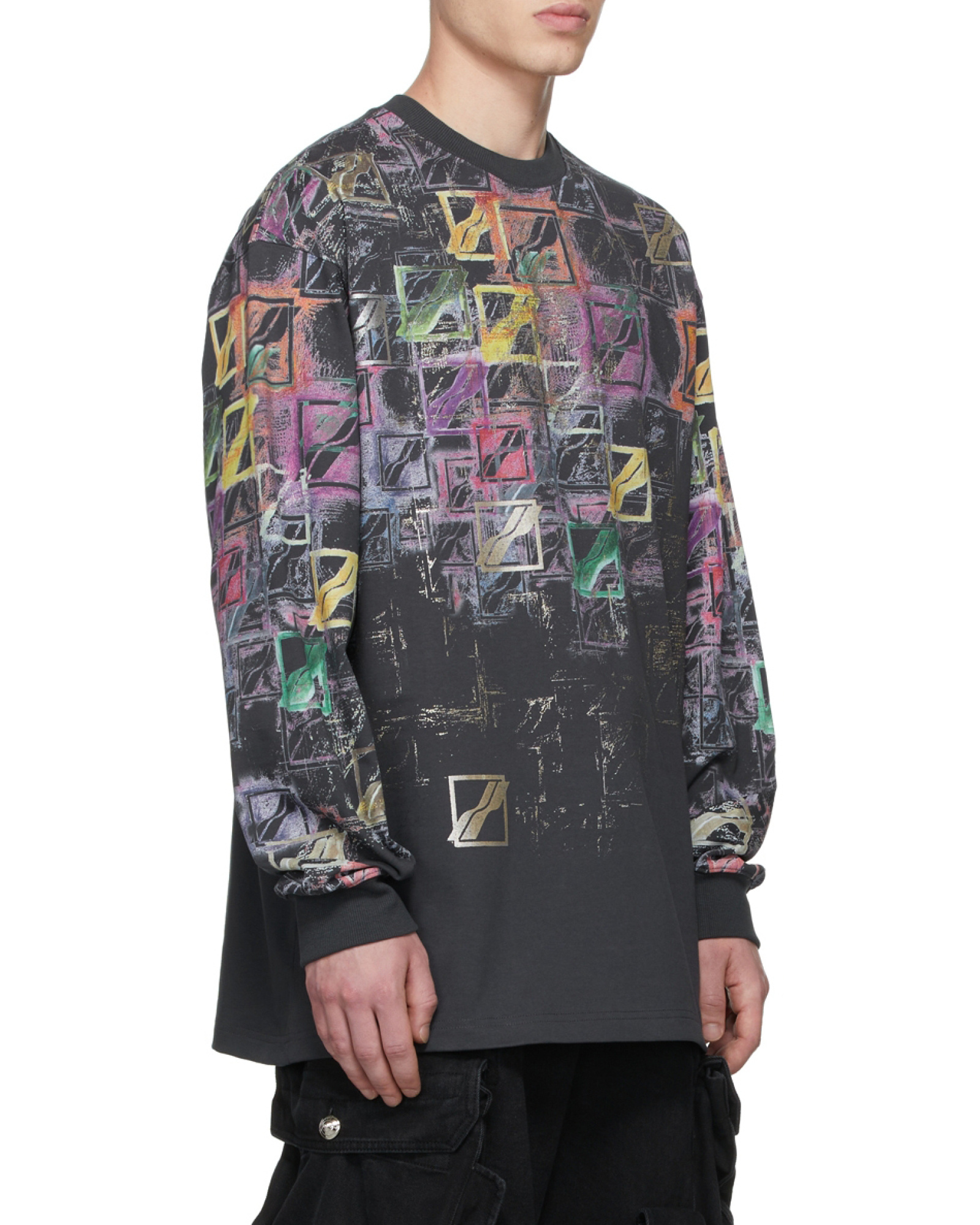 We11 Done Logo-print Cotton Sweatshirt In Multi