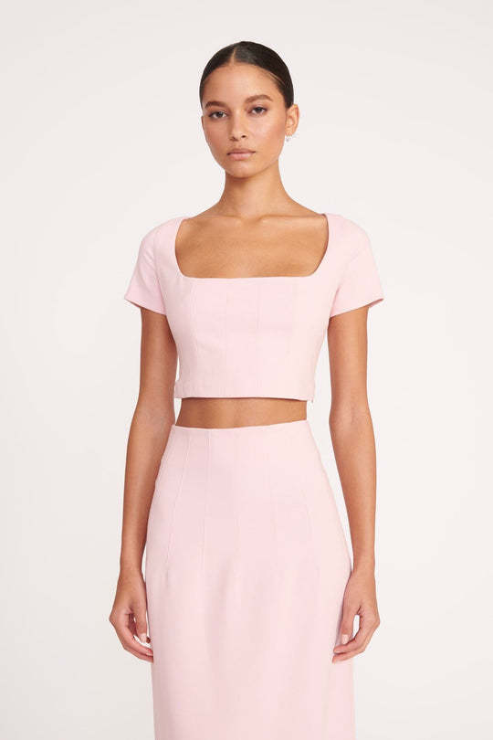 Staud Short Jacket In Pink