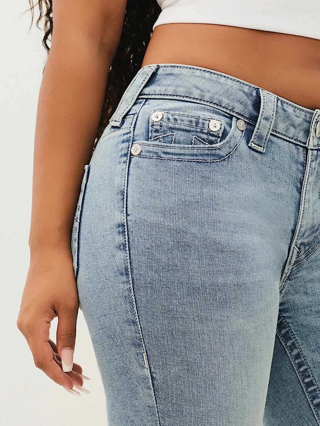 True Religion Becca Mid Rise Bootcut Jean In Blue