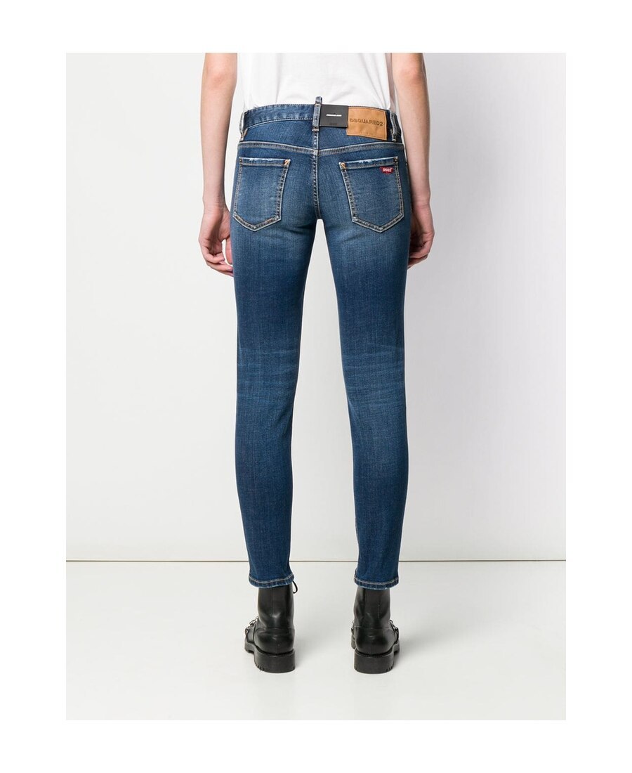 Dsquared2 Low-rise Skinny Jeans In Blue