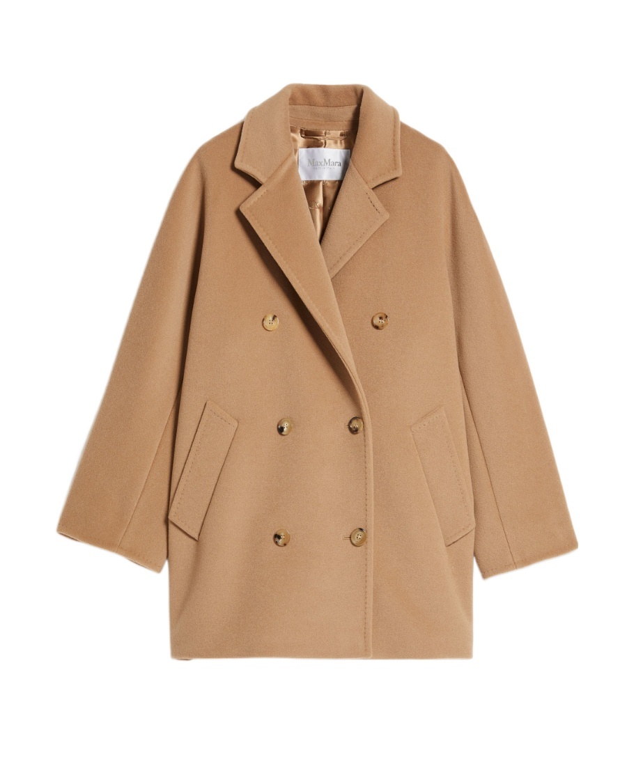 Max Mara Womens Camel Rebus Notch-lapel Relaxed-fit Wool And Cashmere Coat In Nude