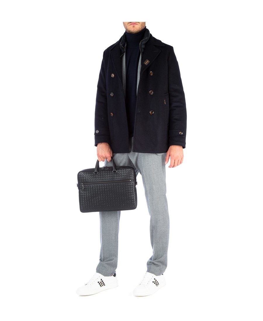 Moorer Bolgile Double-breasted Coat In Black