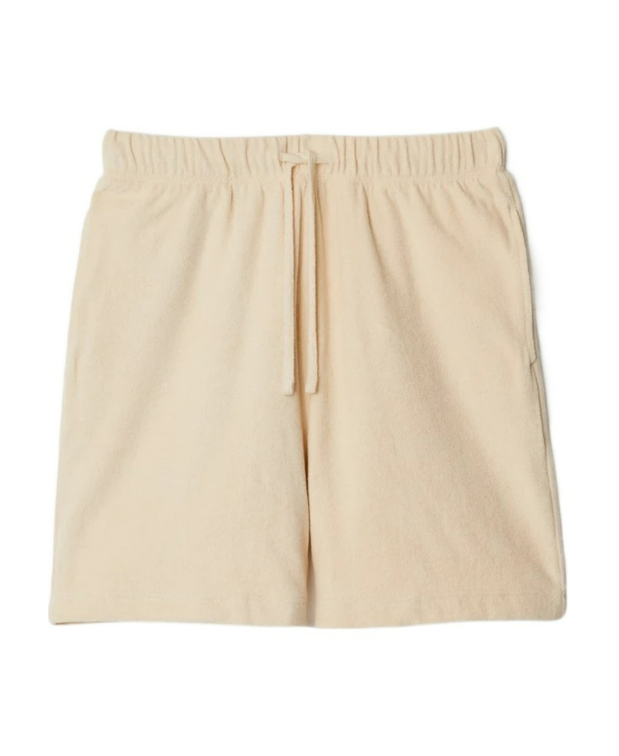 Burberry Relaxed-fit Cotton Shorts With Drawstring Waistband In Neutral