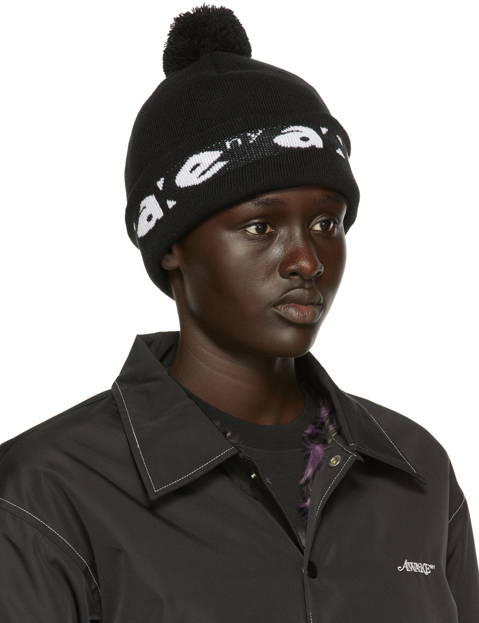 Awake Logo Wool Hat In Black