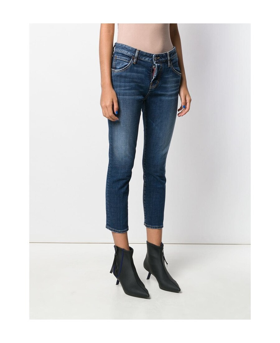 Shop Dsquared2 Nine-point Slim Jeans In Blue