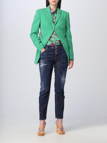DSQUARED2 CUT-OUT OPEN-FRONT BLAZER
