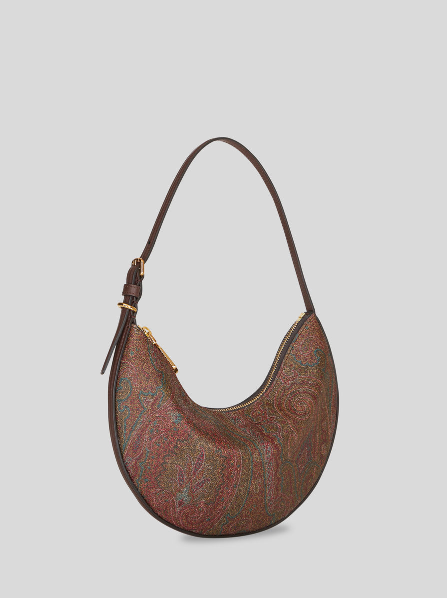 Etro Hobo Essential Small Shoulder Bag In Brown