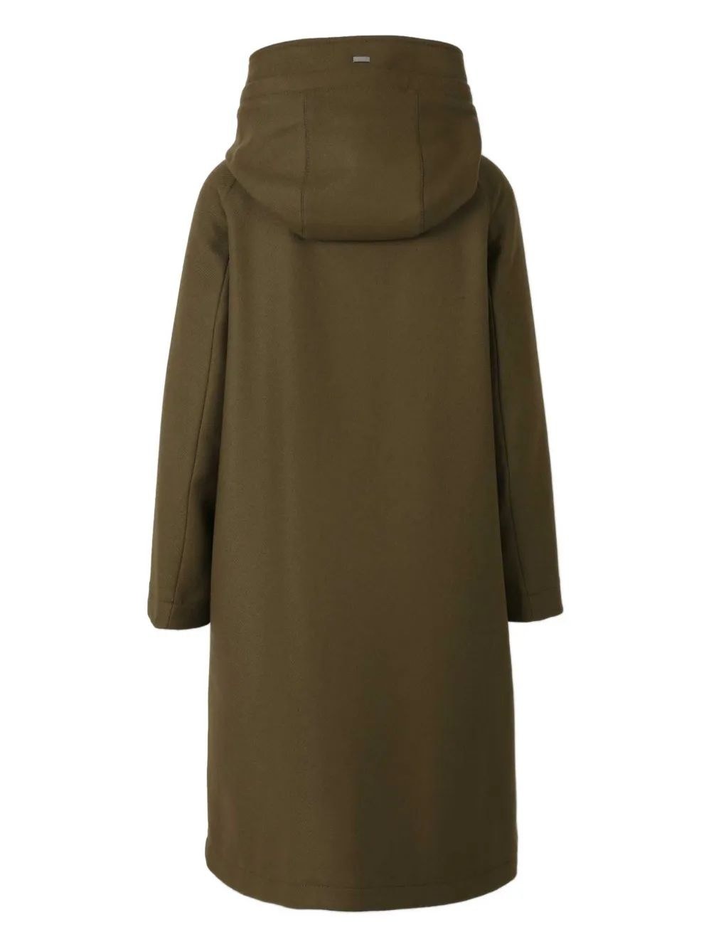 Herno Hooded Drawstring Coat In Brown