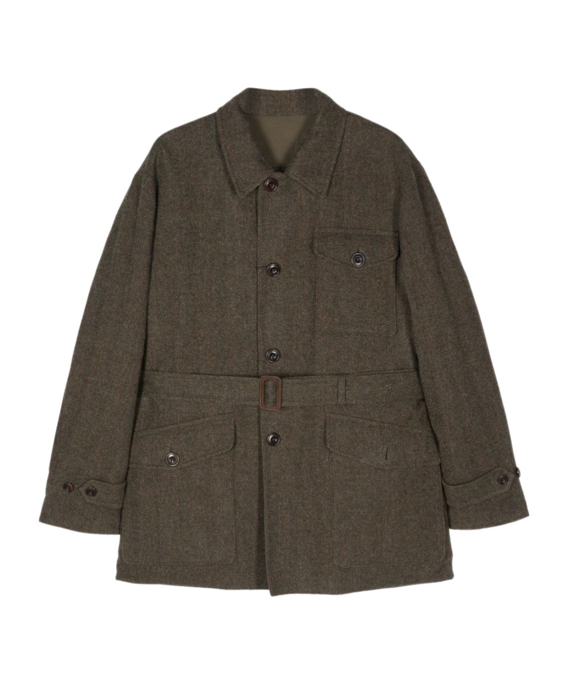 Polo Ralph Lauren Wool Single Breasted Walking Jacket For Men In Brown