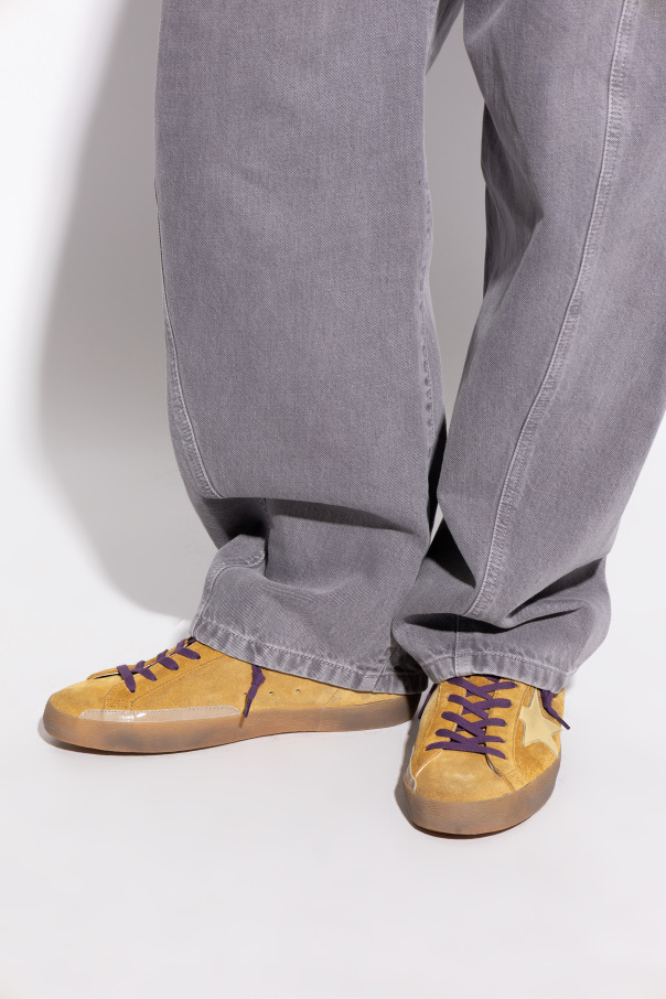 Golden Goose Emporio Armani Allover Logo Sneakers In Yellow