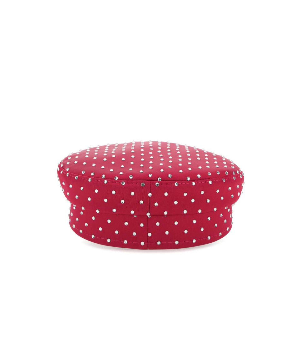 Ruslan Baginskiy Embellished Baker Boy Cap In Red