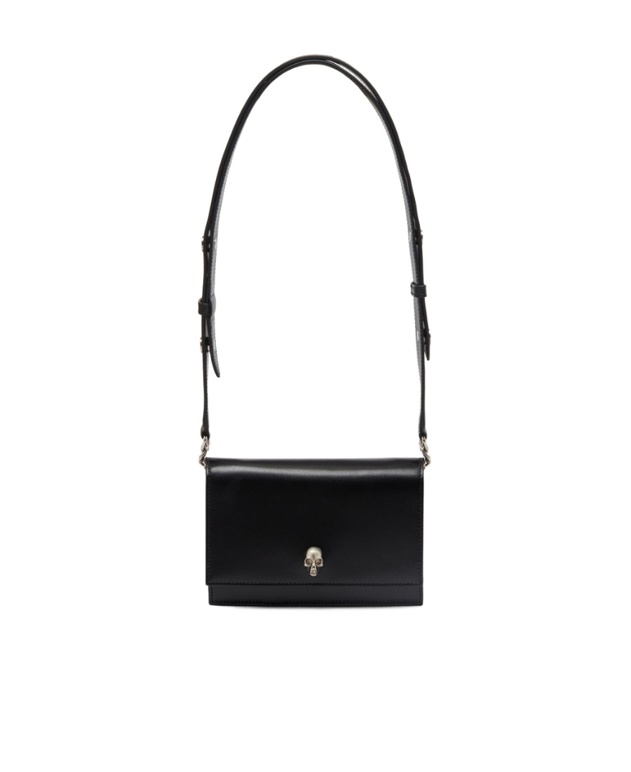 Alexander Mcqueen Small Skull Shoulder Bag In Black