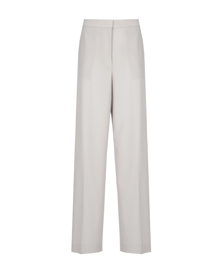 Fabiana Filippi Wool Wide-legged Casual Trousers In White