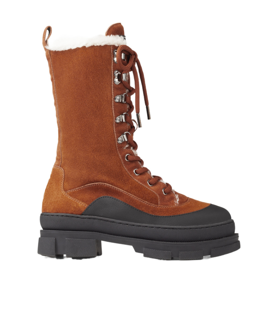Jimmy Choo Aldea Leather Lace-up Boots In Brown