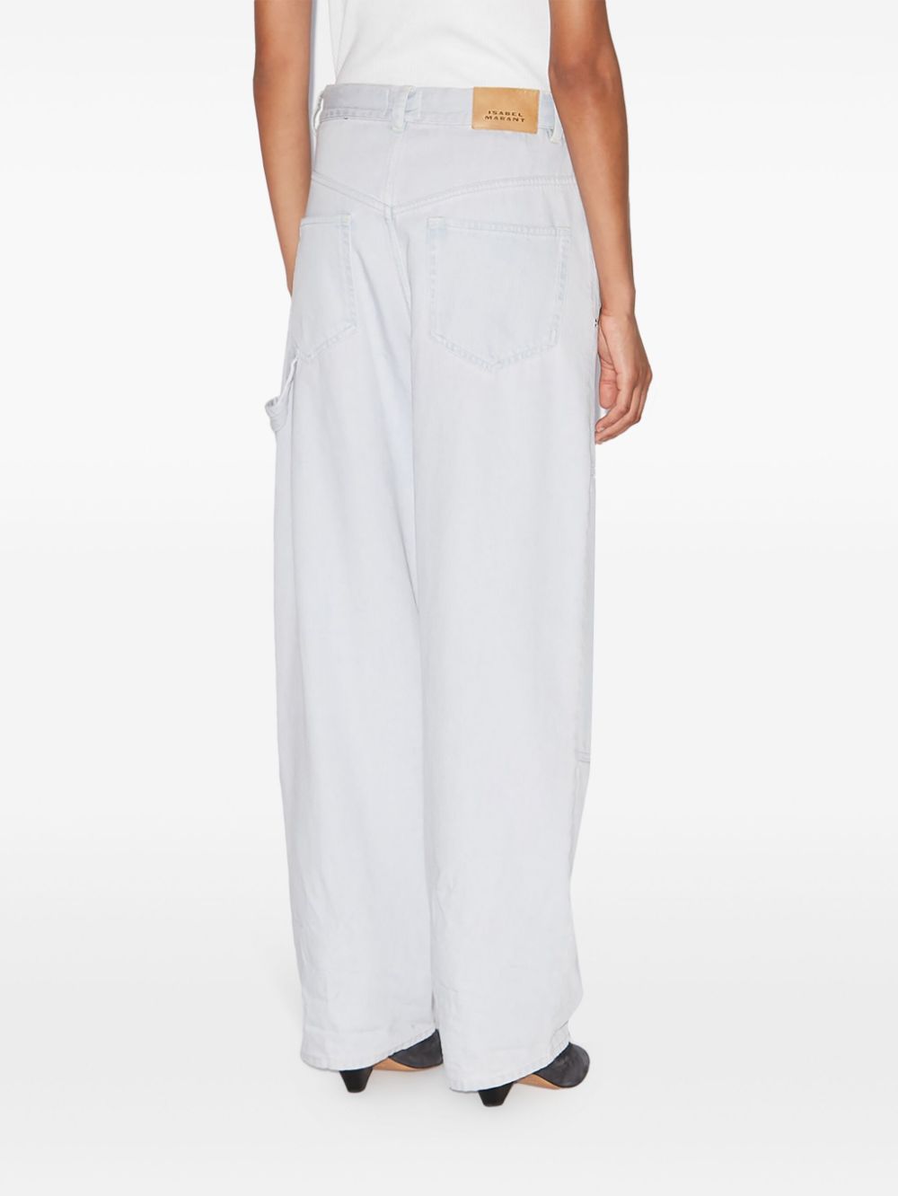 Isabel Marant Étoile Ophra Loose Fit Fine Denim Jeans In White