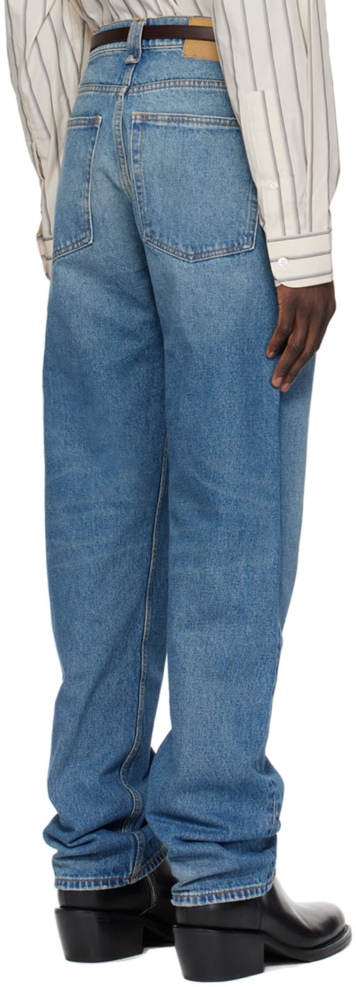 Hed Mayner Blue Faded Jeans In Blue