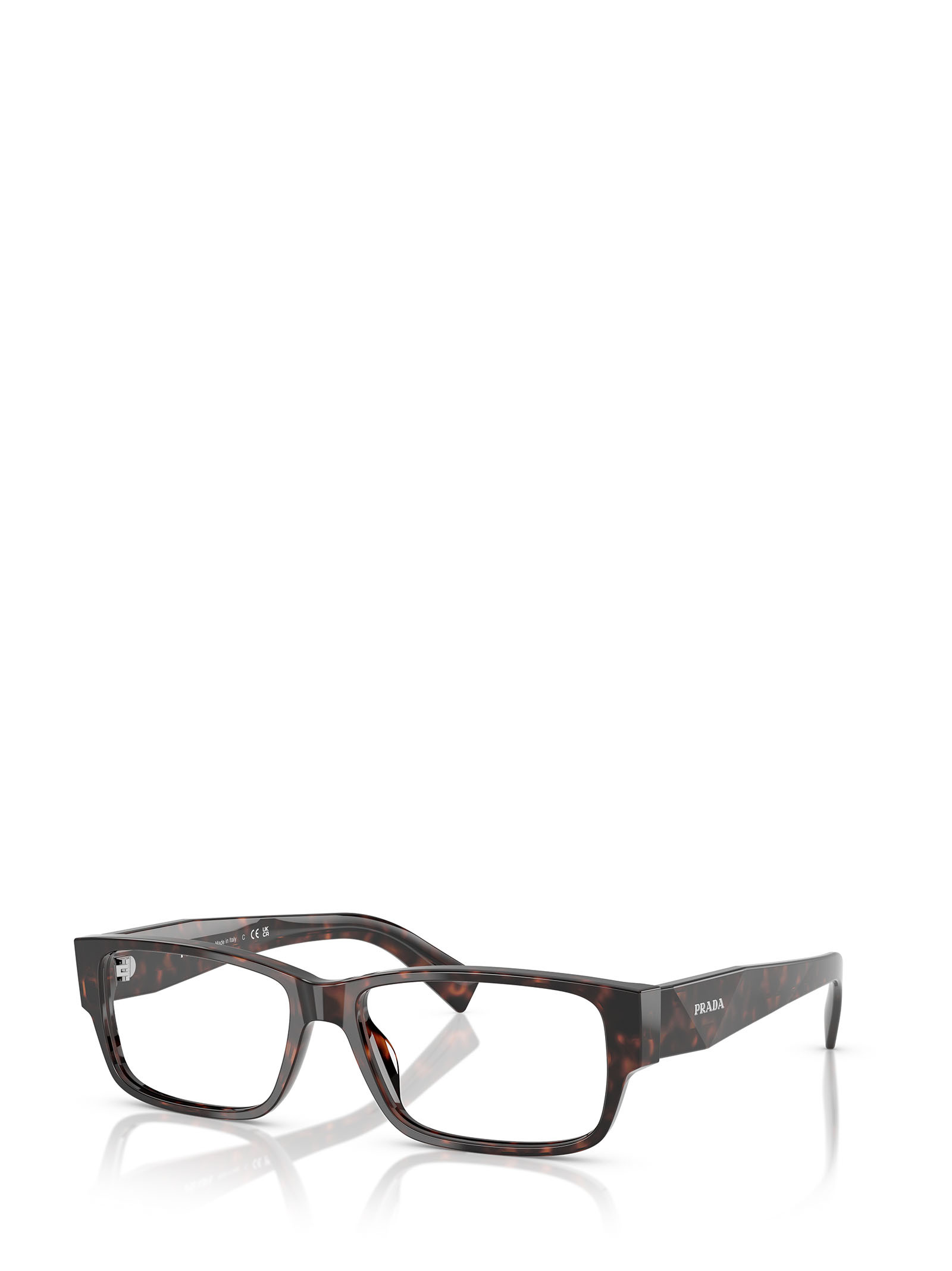 Prada Eyewear Rectangular Frame Glasses In Black