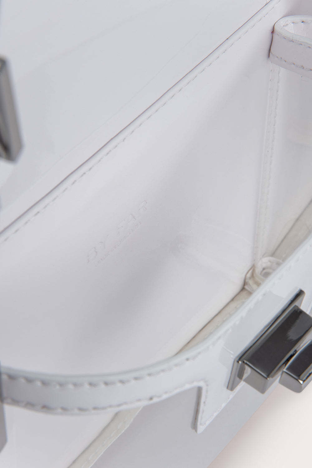 By Far Billy Patent-finish Shoulder Bag In White