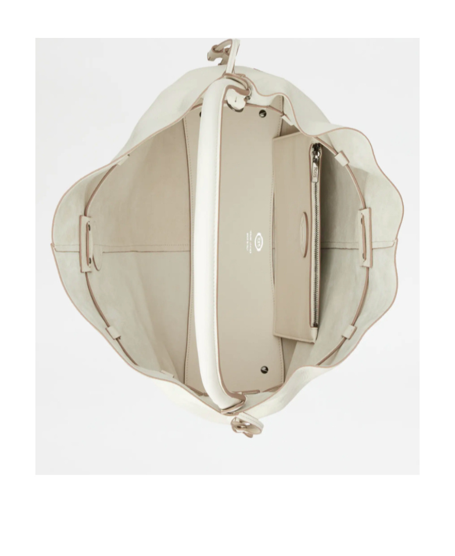 Tod's Medium Di Leather Bucket Bag In White