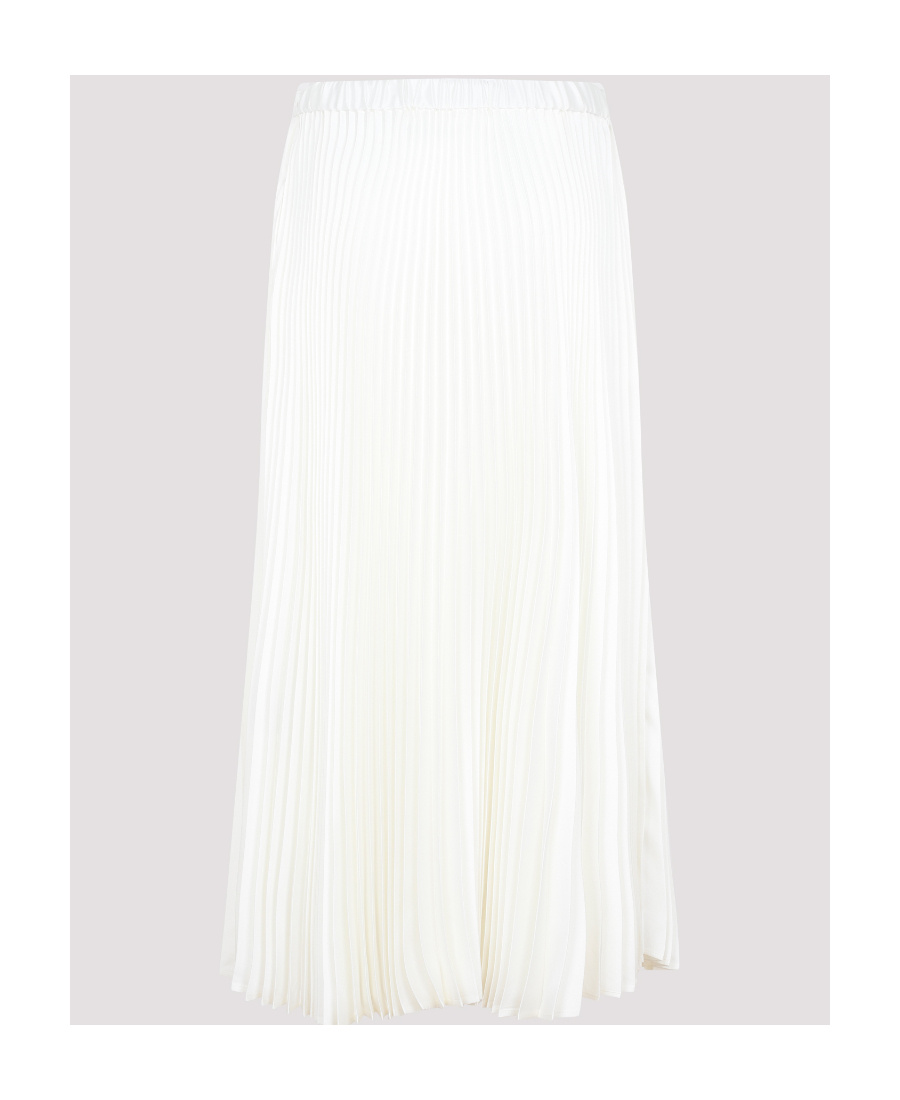 Jil Sander Pleated Elasticated-waist Skirt In White