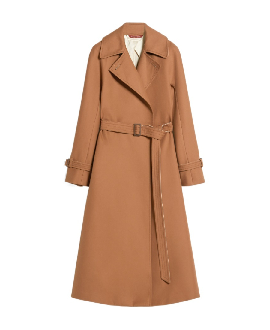 Max Mara Double-breasted Trench Coat In Brown
