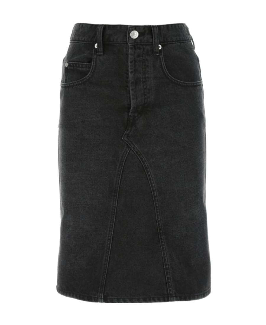 Isabel Marant Étoile A-line Denim Skirt In Black
