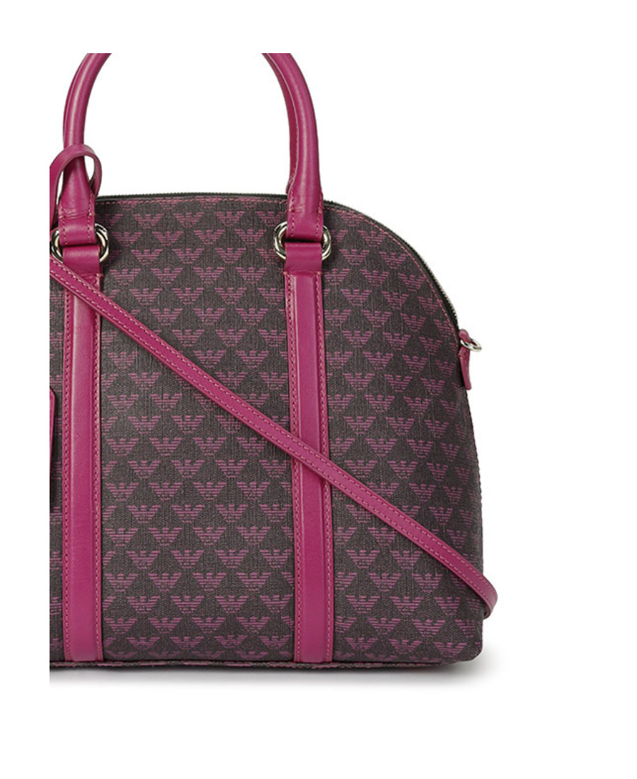 Emporio Armani Logo Details Handbag In Black