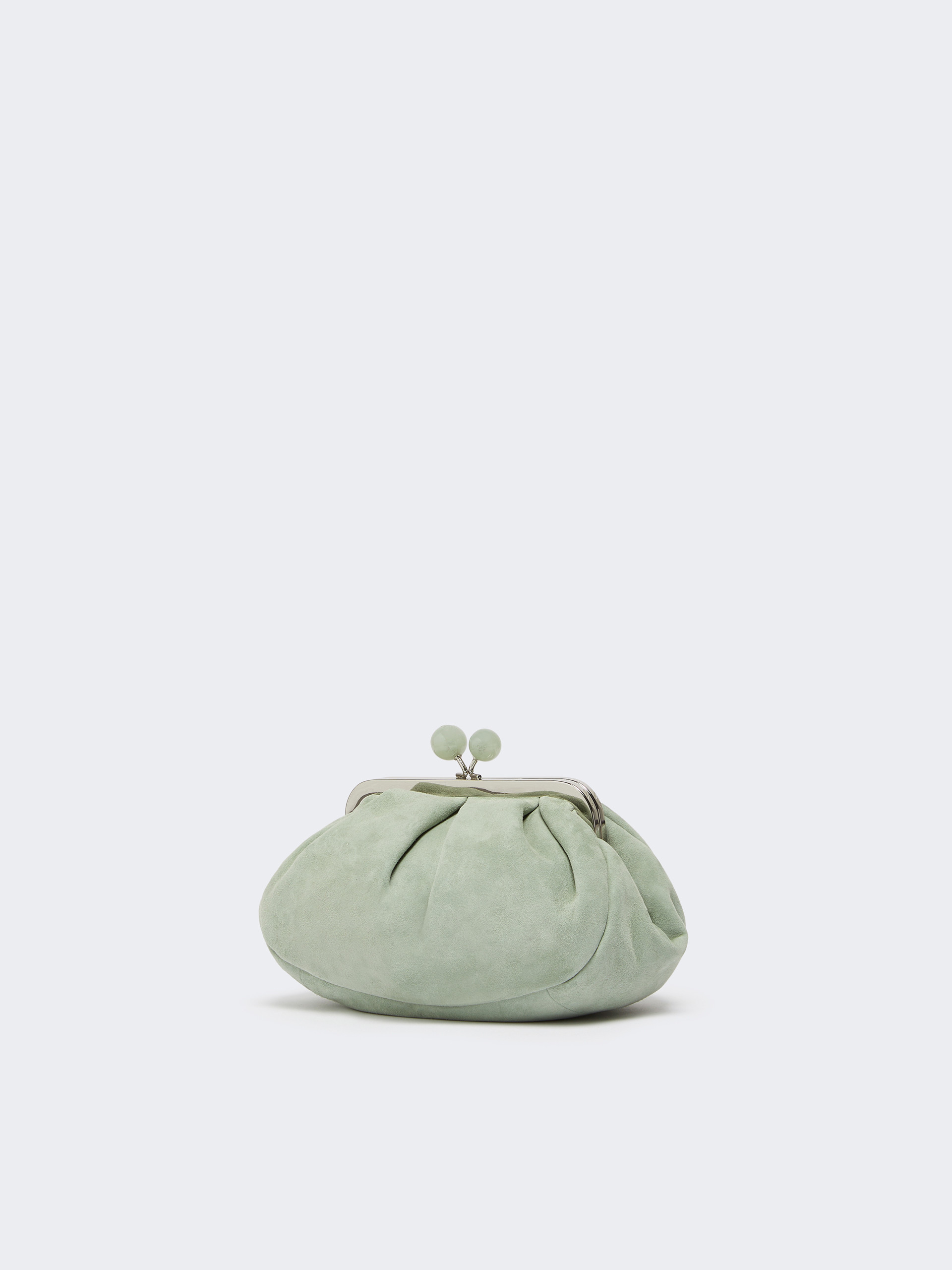 Weekend Max Mara Small Suede Pasticcino Bag In Green