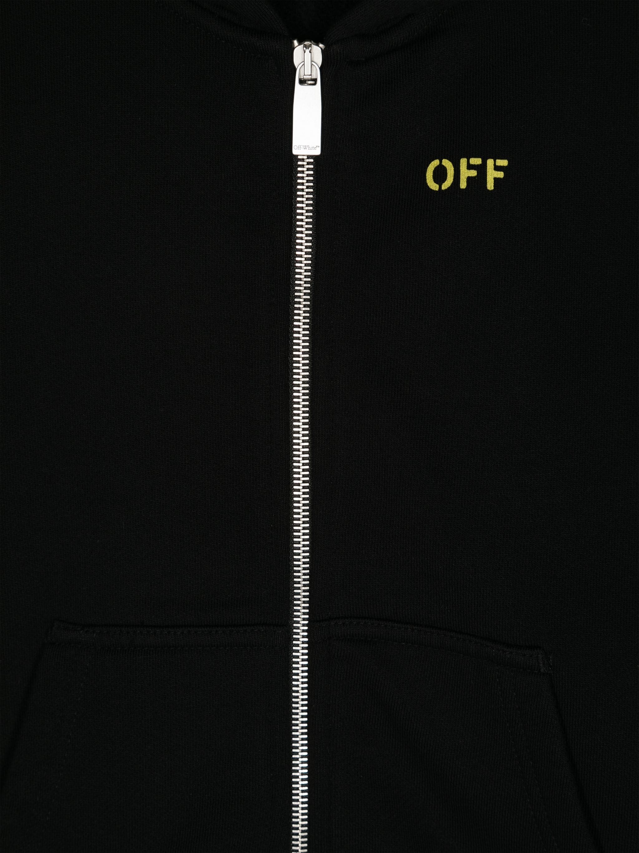 Shop Off-white Arrow Stitch Hoodie In Black