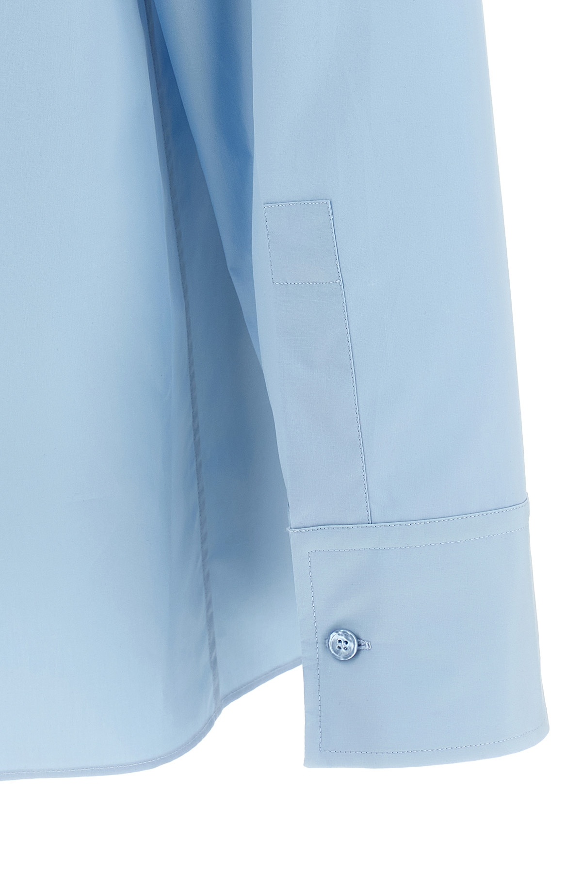 Gucci Men Embossed Logo Shirt In Blue