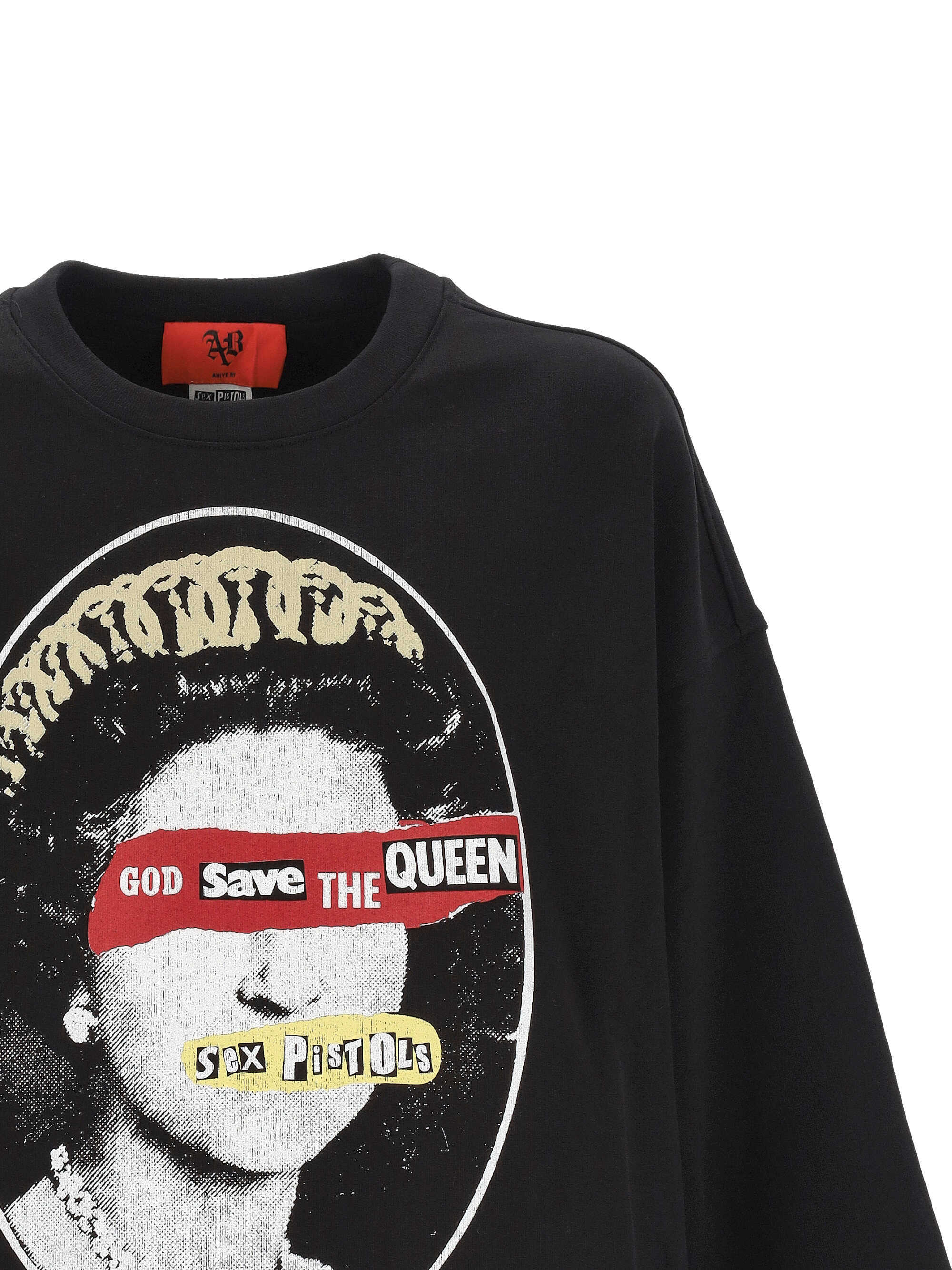Aniye By Round Neck Long-sleeved Sweatshirt In Black