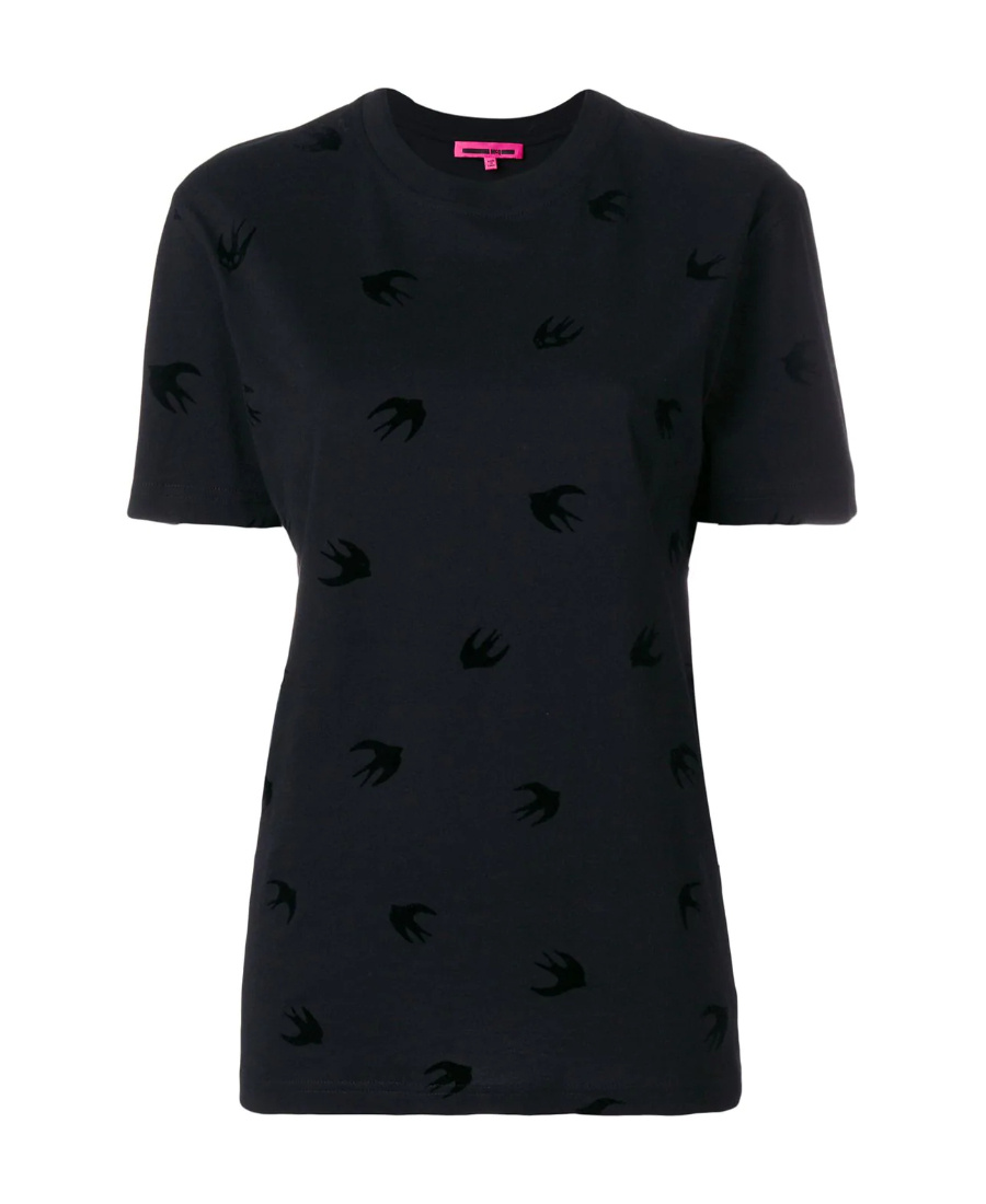 Mcq By Alexander Mcqueen Swallow Classic T-shirt In Black