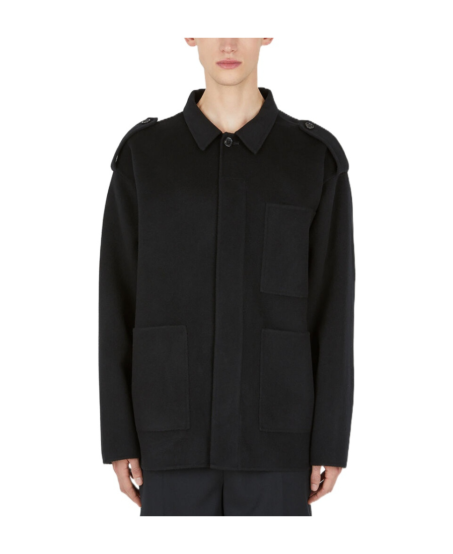 Shop Acne Studios Crinkled Lambskin Jacket In Black
