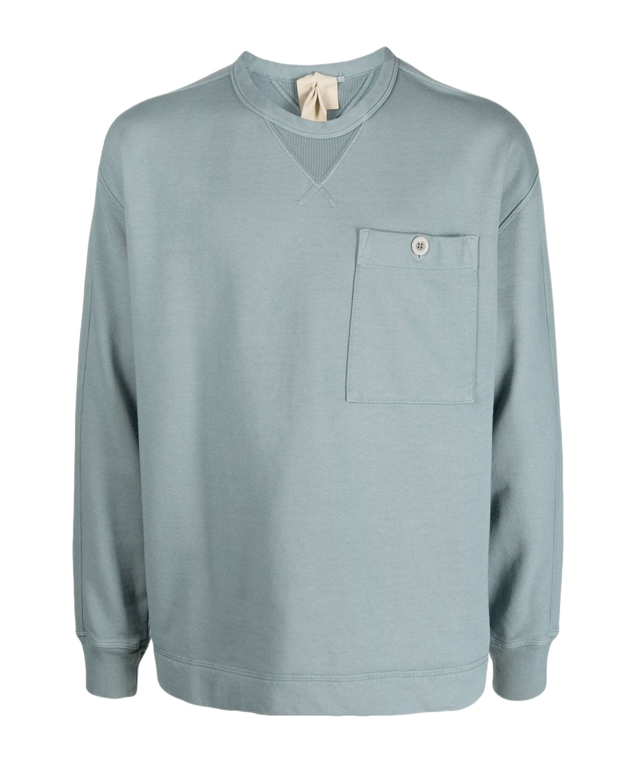Ten C Logo-patch Crewneck Sweatshirt In Green