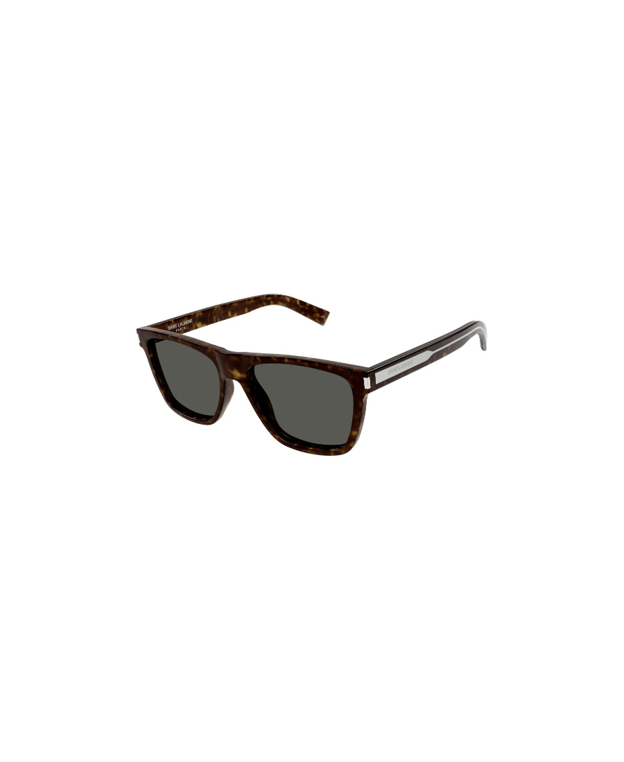 Saint Laurent Tortoiseshell-effect Square-frame Sunglasses In Black