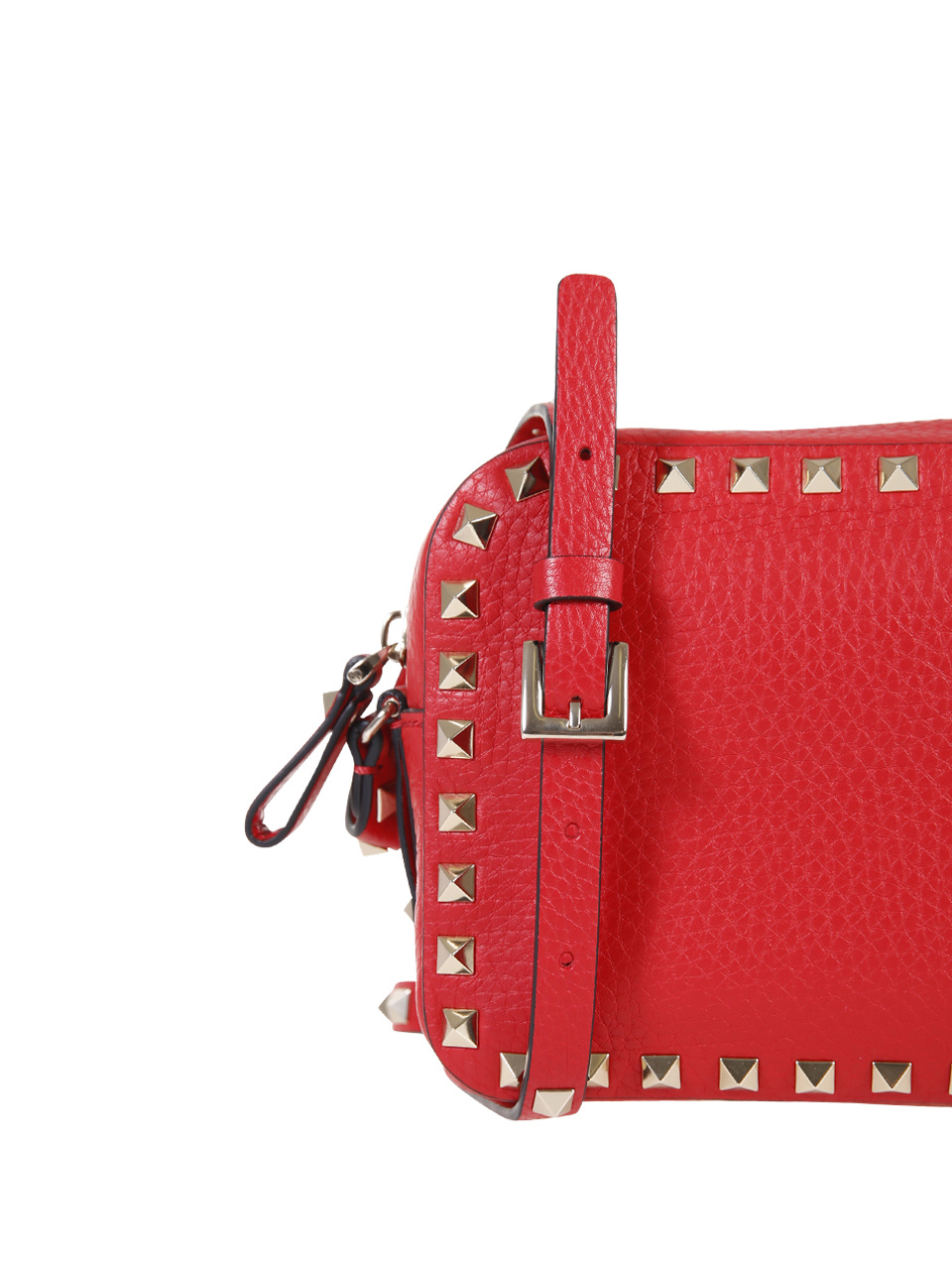 Valentino Rockstud Camera Shoulder Bag In Red
