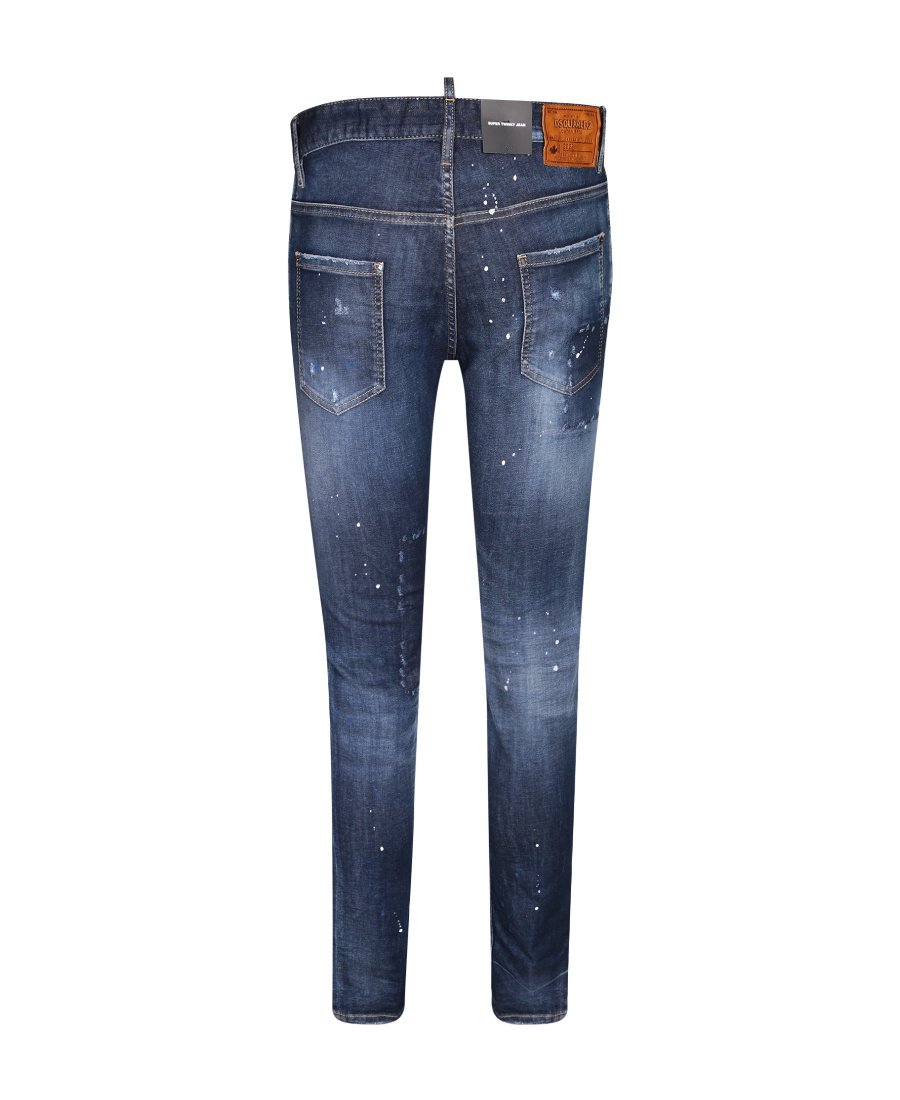 Dsquared2 Pain-splatter Distressed-effect Jeans In Blue