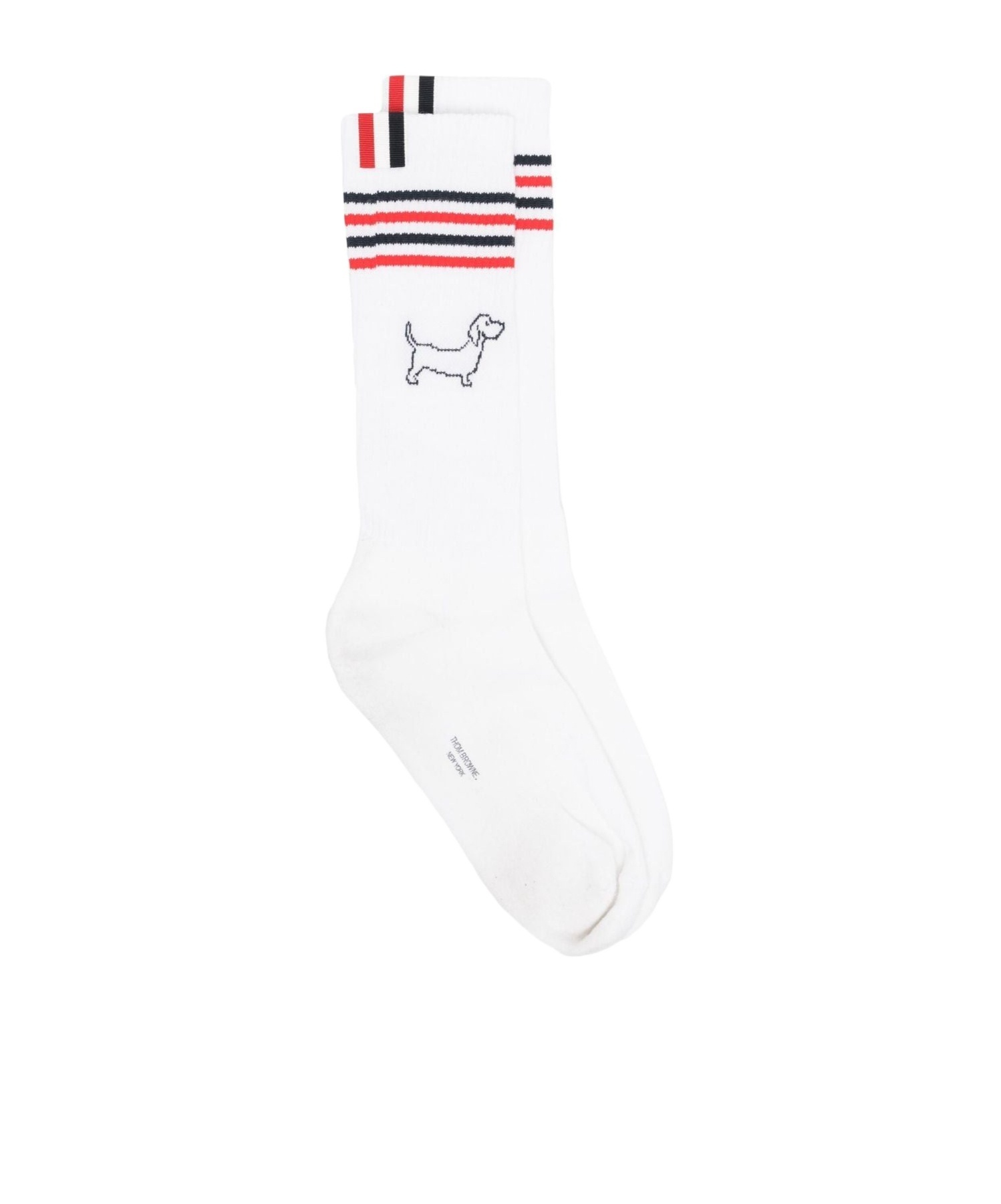 Thom Browne Intarsia-knit Ankle Socks In White