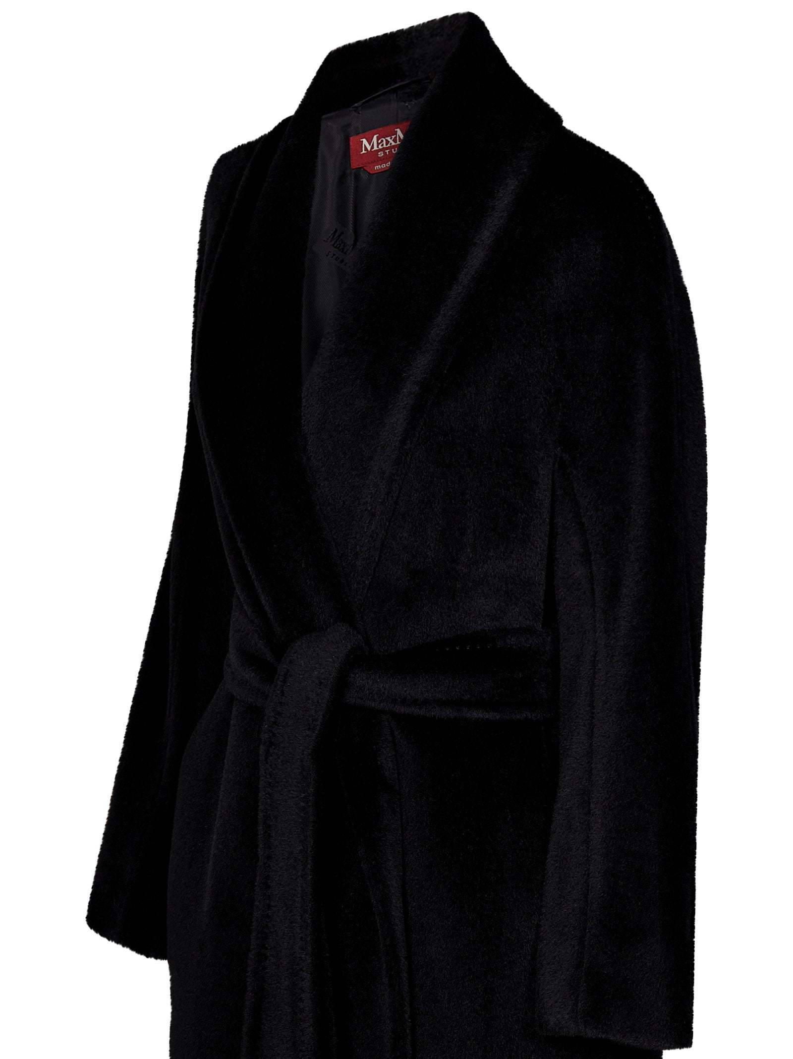 Max Mara Maxmara Studio Usa Coat In Black